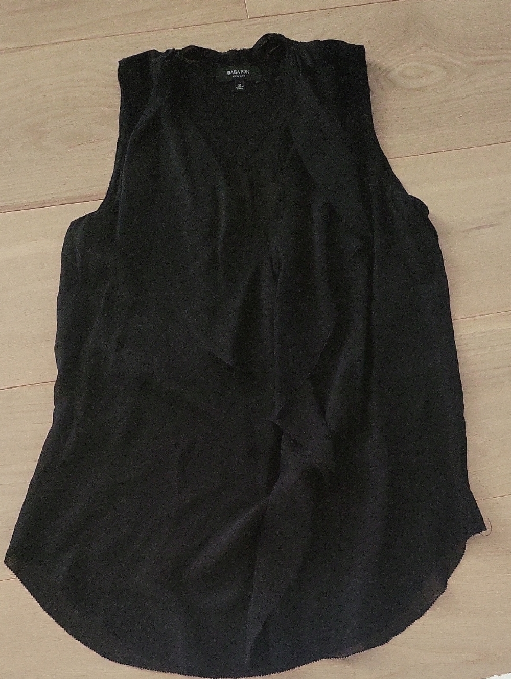 Babaton Black Sleeveless Draped Camisole